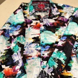 Limited Edition Au Noir button down long sleeve shirt size 7 (XXL).